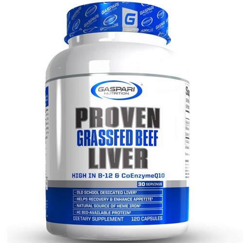 Gaspari Nutrition Proven Grassfed Beef Liver, 120 Capsules